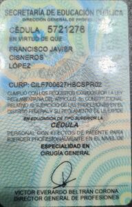 cedulaprofesional cirugia general dr francisco javier cisneros lopez